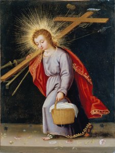 Het kind Jezus draagt de instrumenten van de Passie door Unbekannt Unbekannt